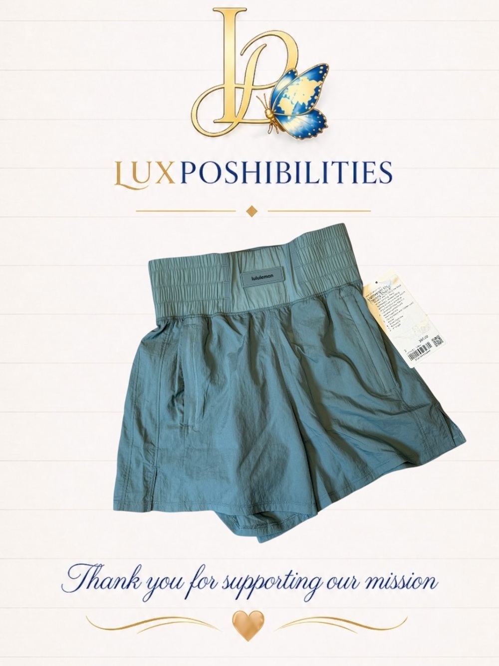 lululemon athletica Women’s High-Rise Teal Athletic Shorts
